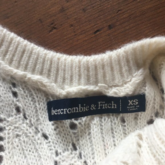 Abercrombie White Scoop Back Sweater - Picture 3 of 3